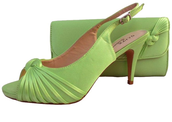 Lime Green Wedding Shoes Matching Bag