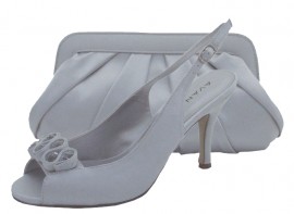 Menbur Avance Pearl Grey Peep Toe Shoes