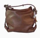 Brown Leather Grab Handbag