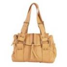 Xude Mermaida Leather zip flap over bag in Sand