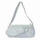 Small leather Ruffle Bag White