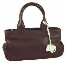 Touch Leather Handbag Brown Medium