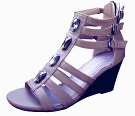 Cecilia Cigar Brown Wedge Gladiator Sandals