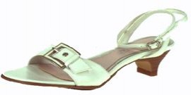 Chloe White Leather Flat Sandals