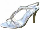 Christine Diamante Silver Evening Sandals