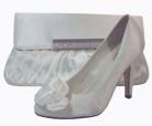 Claire Ivory Satin Heeled Ladies Shoe