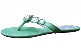 Colleen Green Toe Post Sandals with Gems