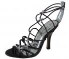 Deva Ladies Black & Diamante Evening Sandals