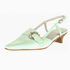 Ella White Leather Mule