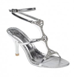 Faith Diamante Silver Evening Sandals