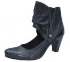 Fiona Black Leather Cuff Ladies Shoes