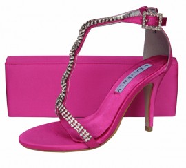 Bernice Pink Fuchsia Evening Sandals
