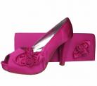 Pink Wedding Shoes Ladies Shoes and Matching Bags