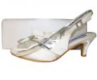 Twee Ivory Satin Slingback Ladies Shoe