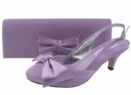 Twee Lilac Satin Clutch Bag