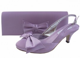 Twee Lilac Satin Clutch Bag