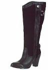 Joanna Black Leather Suede Ladies Boots