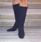 Ladies Stretch Boots in Navy Blue