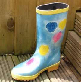 Wellies Hand Painted Sky