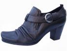 Lilian Black Leather Heeled Shoe Boot