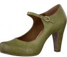 Green Leather Mary Jane Style Shoes