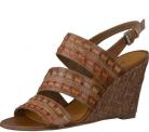 Mel Brown Leather Wedge Heeled Sandals