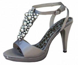 Melanie Dark Grey Evening Sandals