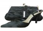 Menbur Black Satin Ladies Shoes