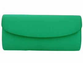 Menbur Green Satin Clutch Bag