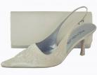 Menbur Ivory Satin with Bead & Sequin Ladies Shoes