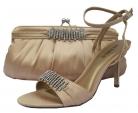 Menbur Nude Satin Diamante Sandals