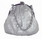 Menbur Silver Fabric Soft Evening Bag