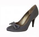 Menbur Matt Grey Satin Heeled Ladies Shoes