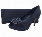 Menbur Avance Navy Blue Ladies Shoes with Bow