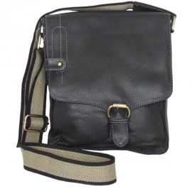 Ollys Black Leather Cross Body Bag