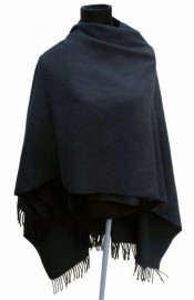 Italian Cape 100% Lambs wool Black