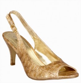 Pilar Abril Moc Crocodile Camel Slingback Shoes