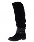 Pippa Black Leather Over The Knee Ladies Boots