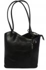 Italian Leather Shoulder and Rucksack Bag Black