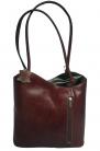 Italian Leather Shoulder and Rucksack Bag Brown