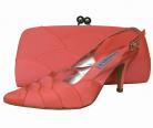 Selina Coral Satin Ladies Sling Back Shoe