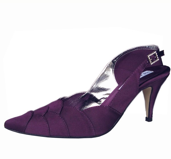 aubergine coloured shoes