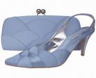 Selina Periwinkle Blue Satin Ladies Sling Back Shoe