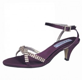 Theresa Aubergine Purple Evening Sandals