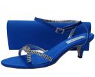 Theresa Low Heel Royal Blue Evening Sandals