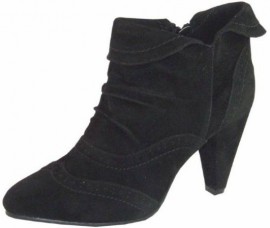 Candice Black Suede Ankle Boots