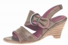Delilah Brown & Pink Wedge Heeled Sandals