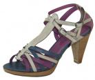 Delphine Teal Grey Purple Heeled Sandal