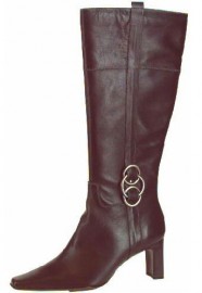 Dilys Black Leather Ladies Boots