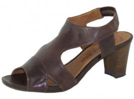 Erin Mocca Leather Heeled Sandal